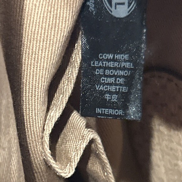 Fossil Brown Leather Crossbody Cowhide Purse Tan Brown Zipper Closure - Picture 11 of 12